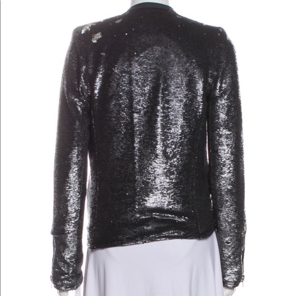 IRO Longina Sequin Jacket Charcoal Size 1 Small - Picture 8 of 16